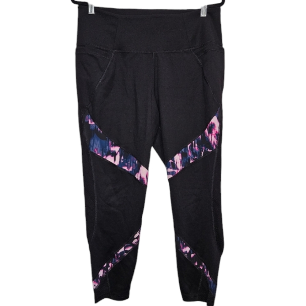 Livi Active Leggings Women's Plus Size 18 / 20 Black Pink Blue Mesh Workout Gym